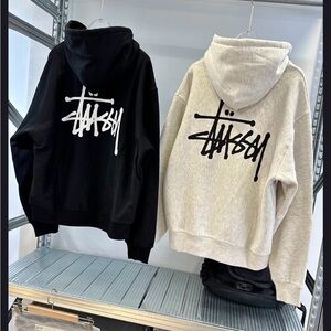 ✨Host pick✨Stussy Light Gray Hoodie with Black Logo NWOT